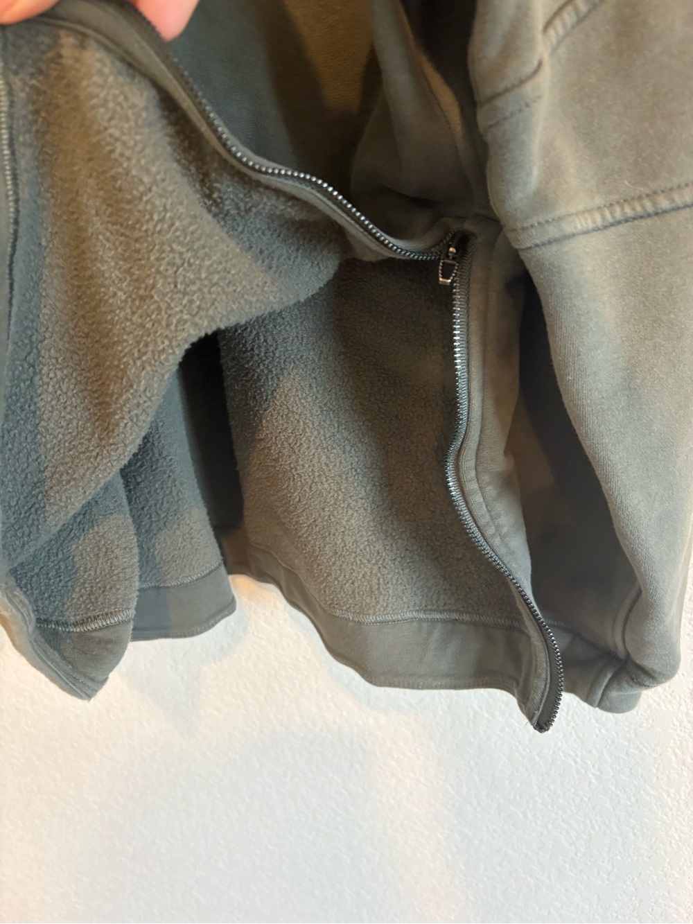 Lululemon Olive Green Zip Sleeve Pullover Sweatshirt Crewneck Oversized - Picture 6 of 12